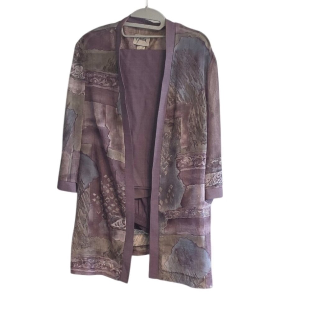 GIULIA Vintage Women's Suit Jacket w Pants Sz 16W Purple